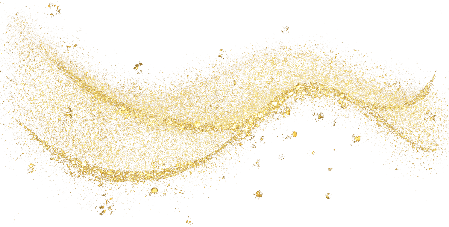 gold glitter shiny sprinkles curve